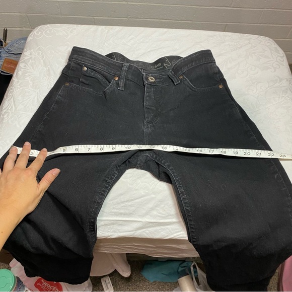 Wrangler Stretchy Q Baby Black Bootcut Jeans Denim Vintage size 7 x 31 inseam - Picture 14 of 16